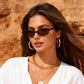 商品图片 40 | B0DMN6519L | FEISEDY Retro Oval Cat Eye Sunglasses for Women 90s Narrow Lightweight Shades Y2k Trendy Sunnies B0257
