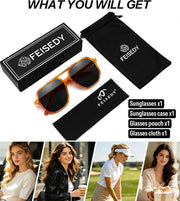 ÉÌƷͼƬ 19 | B0H71K72HH | FEISEDY Retro Aviator Sunglasses for Women Men 70s Square Sun Glasses B0281