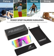 ÉÌƷͼƬ 37 | B0D4Y6RY37 | FEISEDY Sunglasses Men Women, Big Oversized Square Frame,UV400 Mirrored Sun Glasses, Cycling Driving Fishing Hiking B0064