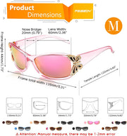 ÉÌƷͼƬ 69 | B0CNRQ7WVZ | FEISEDY Y2K Women Polarized Sunglasses Butterfly Wrap Around UV400 Shades