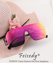 ÉÌƷͼƬ 28 | B0854JYPB2 | FEISEDY Classic Siamese One Piece Sunglasses Nice Rimless Stylish Retro Design for Women Men B2574