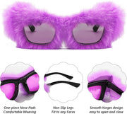 ÉÌƷͼƬ 47 | B09PN9V5N6 | FEISEDY Sunglasses Women Plush Fuzzy Soft Velvet Party Masquerade B2877