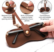 商品图片 4 | B0FGXSC9RB | FEISEDY Soft Leather Sunglass Case-Slim Portable Glasses Holder for Women