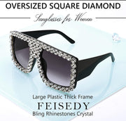 ÉÌƷͼƬ 18 | B09YHJ846J | FEISEDY Square Diamond Sunglasses for Women Retro Fashion Shiny Rhinestone Sun Glasses B2916