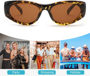 ÉÌƷͼƬ 35 | B0DHWVFXXY | FEISEDY Retro Oval Sunglasses UV400 Protection Retro Y2K Sunglasses B0234