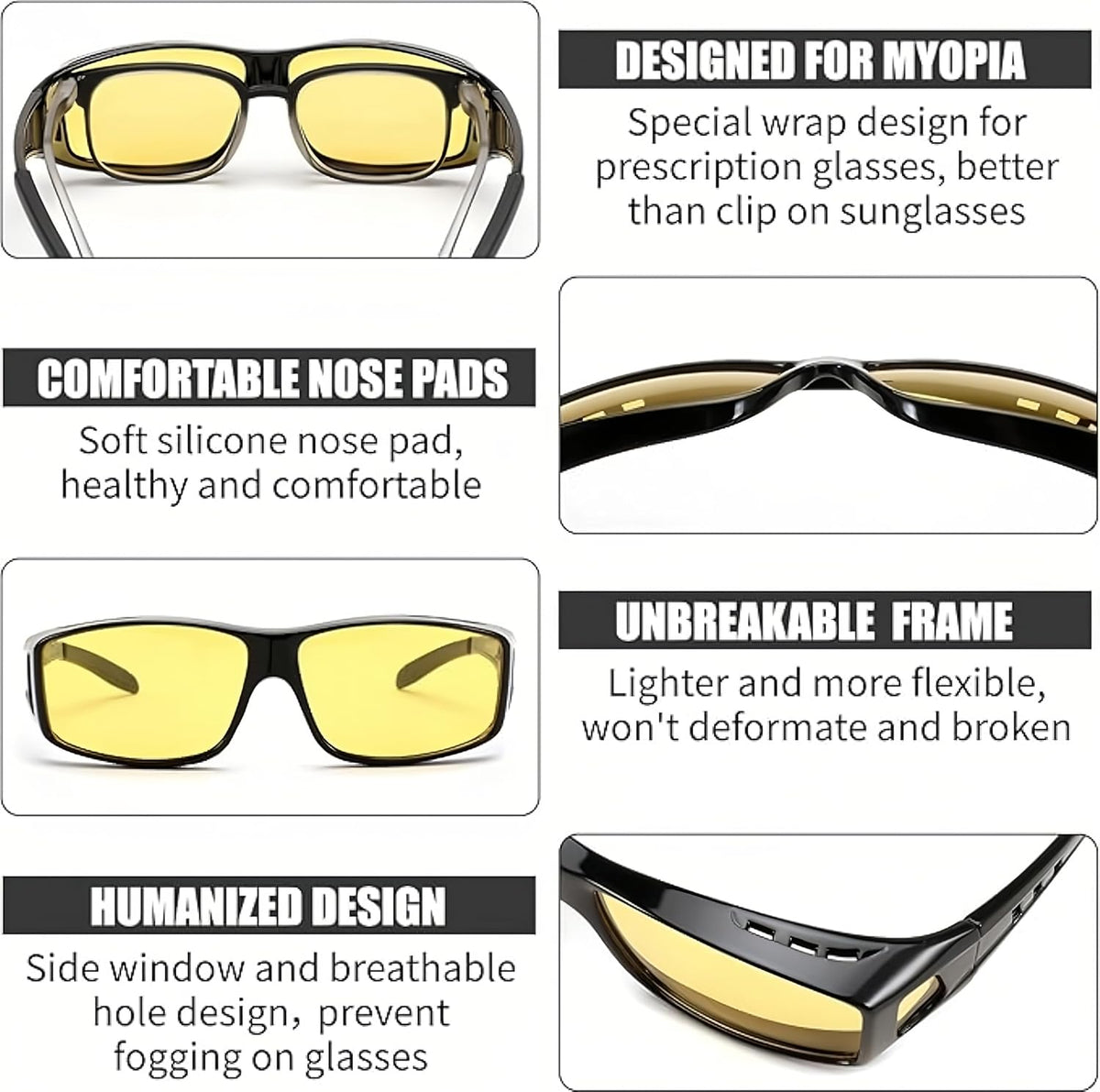 ÉÌƷͼƬ 30 | B089YRDYMP | FEISEDY Polarized Fit Over Glasses Sunglasses Men Women Wrap Around B2593