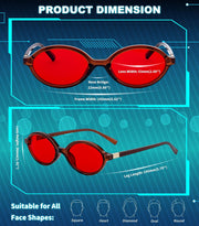 ÉÌƷͼƬ 5 | B0GRTTF33N | FEISEDY Oval Blue Light Glasses for Women Men, Red Lens Anti-Blue Light, Fashion Computer Gaming Eyeglasses B0415