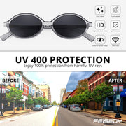ÉÌƷͼƬ 49 | B0DTHVTKB5 | FEISEDY Retro Oval Sunglasses for Women 90s Narrow Round Lightweight Shades Y2k Trendy Sunnies B1171
