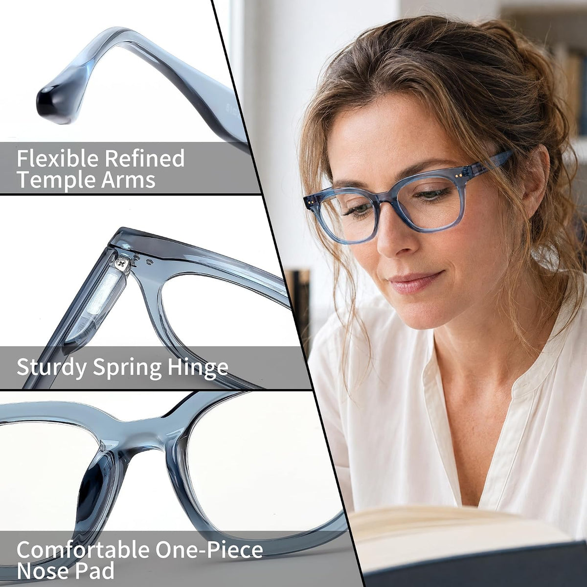 商品图片 24 | B0HCTFJTY2 | FEISEDY Blue Light Blocking Reading Glasses for Women Men B0401