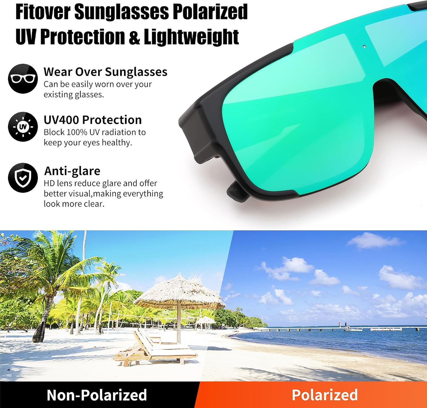 商品图片 15 | B0FY37CX2V | FEISEDY Polarized Fit Over Glasses Sunglasses for Men Women, Sports Wrap Around for Driving Cycling Fishing B0315