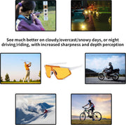 ÉÌƷͼƬ 12 | B0DFMBL68F | FEISEDY Photochromic Sports Sunglasses for Men Women Night Vision Cycling Driving Running Glasses B0233