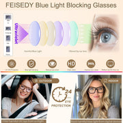 ÉÌƷͼƬ 4 | B0D3P82MGV | FEISEDY Blue Light Blocking Glasses, Aviator Frame Computer Reading/Gaming/TV/Phones Glasses for Women Men B0165