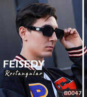 ÉÌƷͼƬ 2 | B0CNPQGQRW | FEISEDY Retro Rectangle Sunglasses for Women Men Classic Square Rhinestone Frame Sun Glasses Polygon Designer UV400 B0047