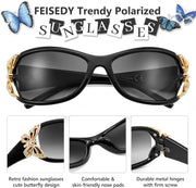 ÉÌƷͼƬ 19 | B0CNRQ7WVZ | FEISEDY Y2K Women Polarized Sunglasses Butterfly Wrap Around UV400 Shades