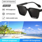 商品图片 6 | B0D7CC769X | FEISEDY Retro Square Sunglasses Women Men Trendy Rectangle Thick Frame Shades Classic Designer Sun Glasses B0198