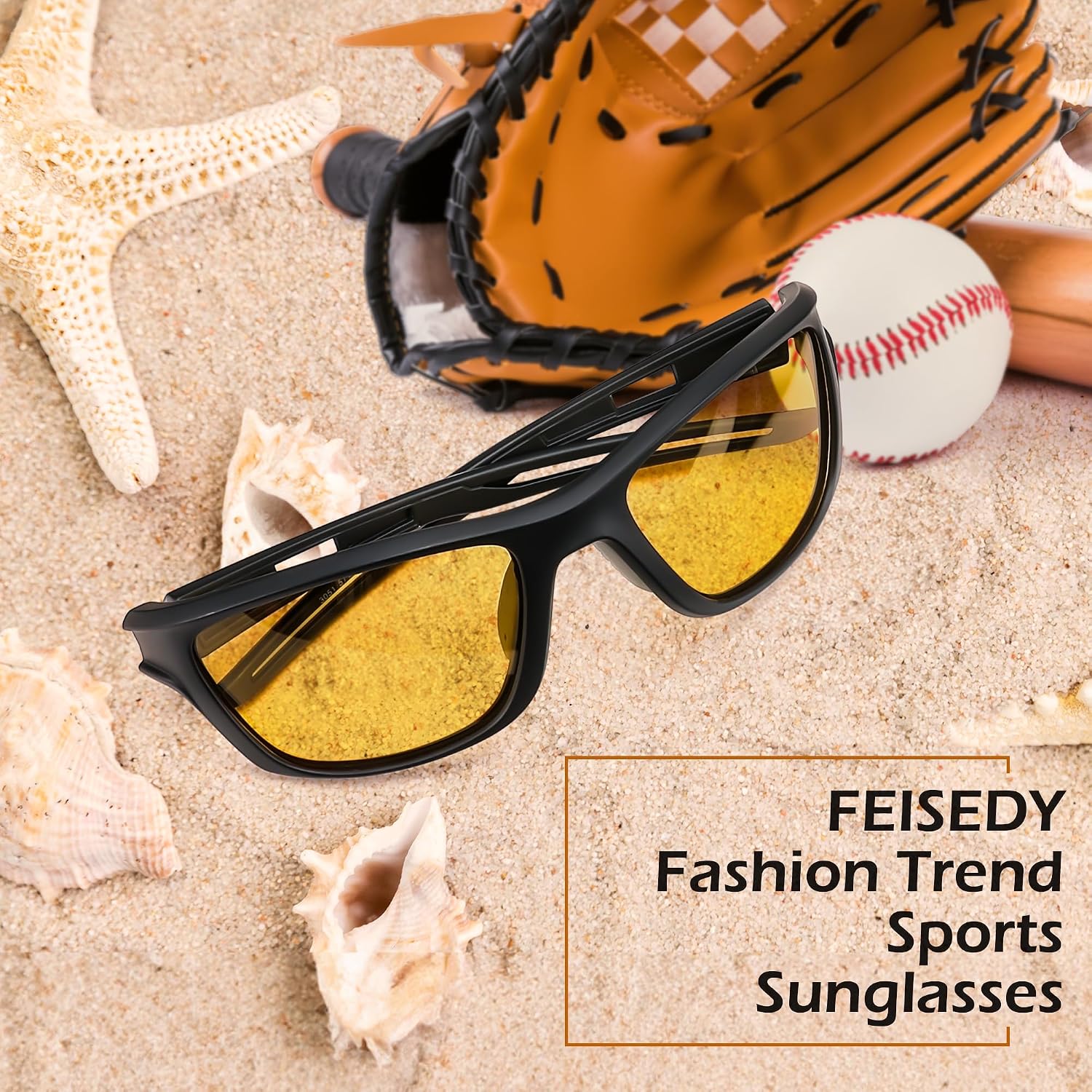 商品图片 26 | B0CTXW1SQG | FEISEDY Sports Polarized Sunglasses For Men Women Cycling Driving Fishing Running UV400 Protection B0125