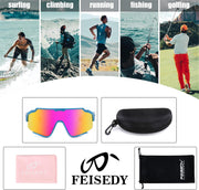 ÉÌƷͼƬ 24 | B0CTQ1VCY3 | FEISEDY Polarized Sports Sunglasses for Men Women, Baseball Cycling Fishing Sunglasses UV400 Protection B0134