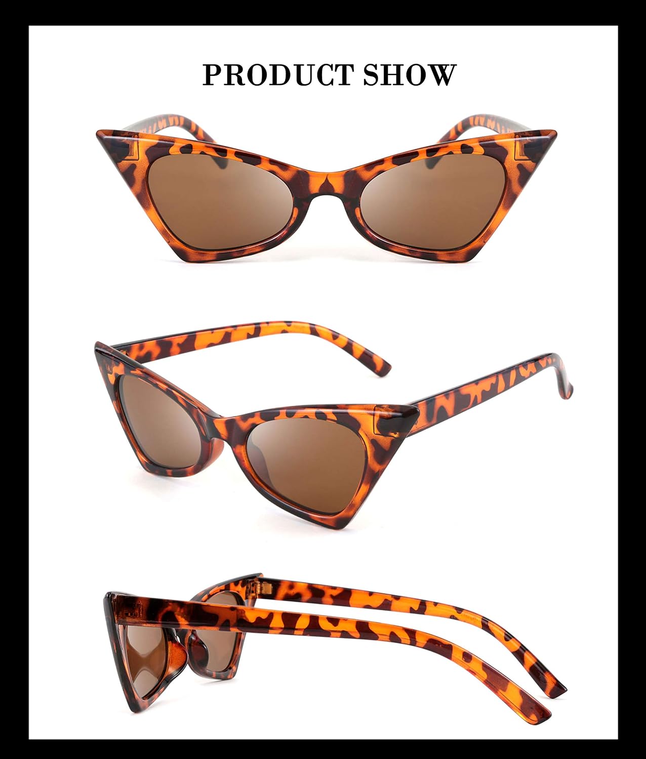 商品图片 29 | B079KYQYT3 | FEISEDY Small Cat Eye Sunglasses Vintage Square Shade Women Eyewear B2291