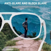 ÉÌƷͼƬ 58 | B0CB543WBD | FEISEDY Vintage Retro 70s Plastic Aviator Sunglasses Women Men Classic Large Squared Frame B2751