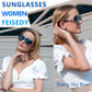 商品图片 19 | B0BJ71VZCB | FEISEDY Women's Fashion Sunglasses, Oversized Square Frame with Pearl Sparkling, Polarized UV Protection B2821