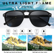 ÉÌƷͼƬ 44 | B0F4D461TF | FEISEDY Polarized Aviator Mens Sunglasses Square Modern Women Vintage Style Acetate Frame UV400 B0191