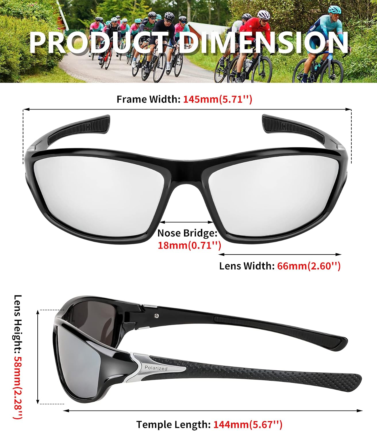 商品图片 50 | B09CT4VMCM | FEISEDY Classic Men Polarized Sports Sunglasses Night Driving Yellow Lenses Cycling Fishing Driving Glasses B2674