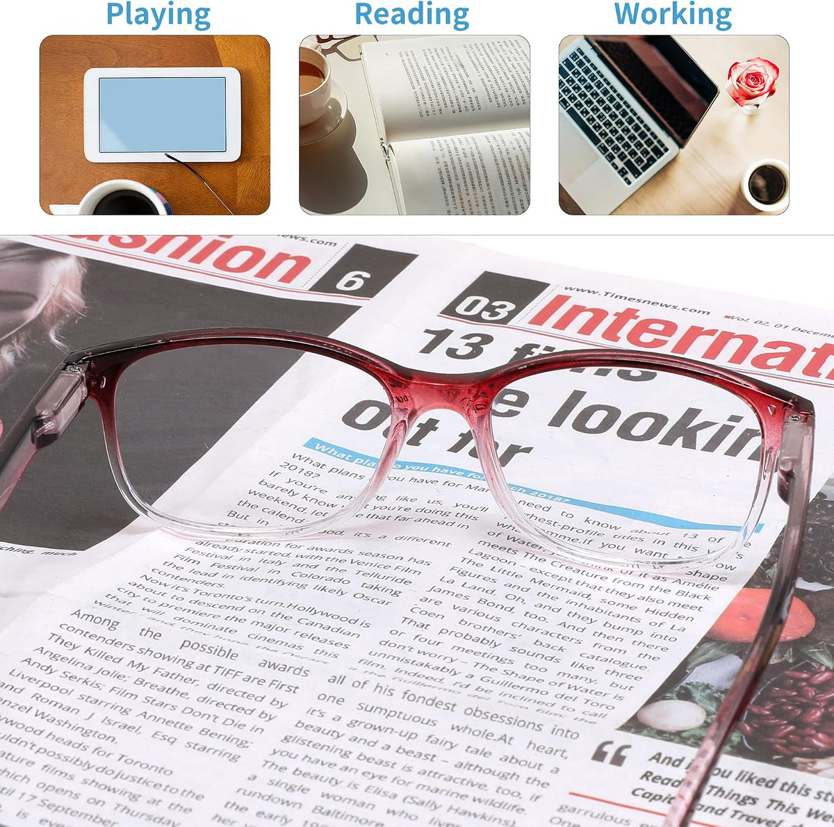 ÉÌƷͼƬ 44 | B0F7HQL9ND | FEISEDY 6/5 Pack Classic Reading Glasses Rectangular Readers B0297