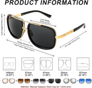 ÉÌƷͼƬ 42 | B0B681YMF5 | FEISEDY Retro Trendy Aviator Sunglasses Women Men Classic Vintage Square Sunglasses 70s Large Metal Shades B2321