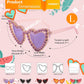 商品图片 4 | B0CDXC8YD5 | FEISEDY Heart Shaped Sunglasses for Women, Trendy Diamond Love Eyeglasses Fashion, Crystal Trim Jeweled Frame Party B2318