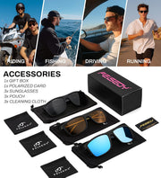 ÉÌƷͼƬ 24 | B0F8J2TQSK | FEISEDY Polarized Sunglasses for Men and Women Lightweight Frame Sun Glasses with UV400 Protection for Driving Fishing B0301