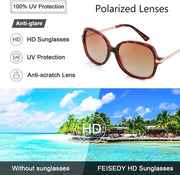 ÉÌƷͼƬ 11 | B08QDD5B67 | FEISEDY Classic Womens Elegant Polarized Sunglasses Ladies Wide Square Sunglasses Shades B2683