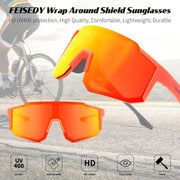 ÉÌƷͼƬ 35 | B0FMRGGCL4 | FEISEDY Polarized Sports Sunglasses for Men Women Youth - Baseball, Running, Cycling UV400 Protection 4 Lenses B0279