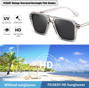 ÉÌƷͼƬ 16 | B0GVNPDBZQ | FEISEDY Retro Aviator Sunglasses Women Men 70s Trendy Square Shades B0422