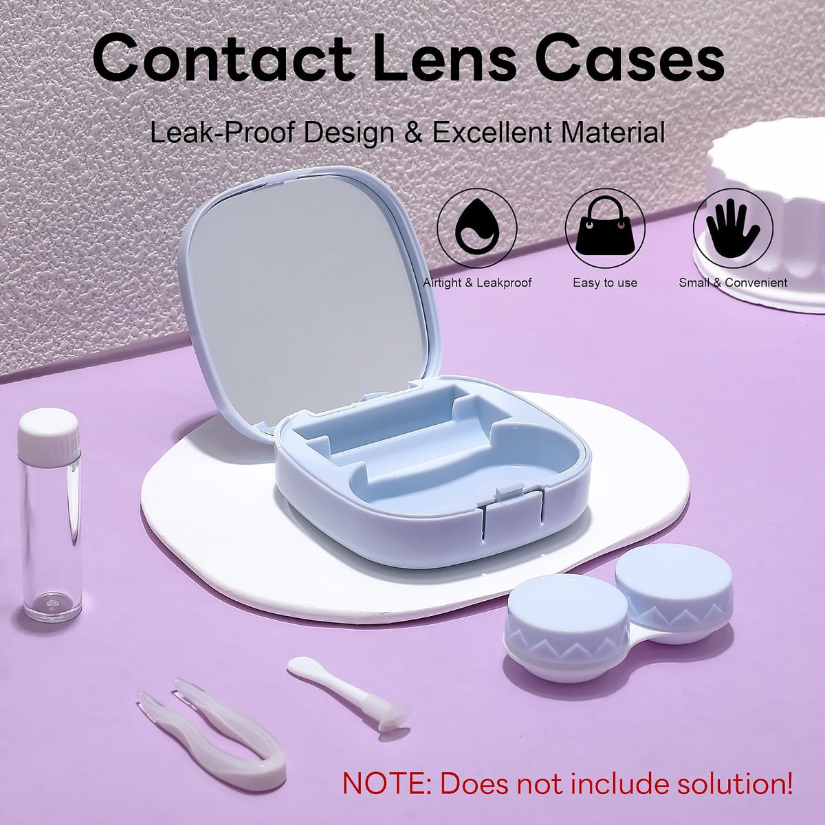 商品图片 17 | B0CND2TZC4 | FEISEDY Portable Cute Contact Lens Case Remover Tool With Mirror Tweezers Kit for Women and Girl B0081