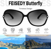 ÉÌƷͼƬ 25 | B0H8N71P98 | FEISEDY Fashion Polarized Sunglasses for Women Butterfly UV400 B0424