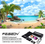 ÉÌƷͼƬ 7 | B09DPRG862 | FEISEDY Kids Sunglasses UV400 Protection Polarized Lenses Boys Girls Age 3-9 TPEE Rubber Square Flexible Shades B2806