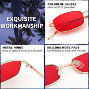 ÉÌƷͼƬ 35 | B079L1KYF3 | FEISEDY Vintage Small Rectangle Sunglasses Women Men Retro Trendy Square Metal Frame Sun Glasses B2295