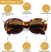 ÉÌƷͼƬ 32 | B074H8KFSZ | FEISEDY Sunglasses White Oval Clout Goggles for Women Men Retro Round Trendy Rimmed Clueless Costume Frame B2253