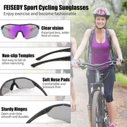 ÉÌƷͼƬ 11 | B0CNCBXTDV | FEISEDY Polarized Sunglasses Baseball Lightweight Frame Men Women Sports Cycling Sun Glasses for MTB UV400 Protection B0056