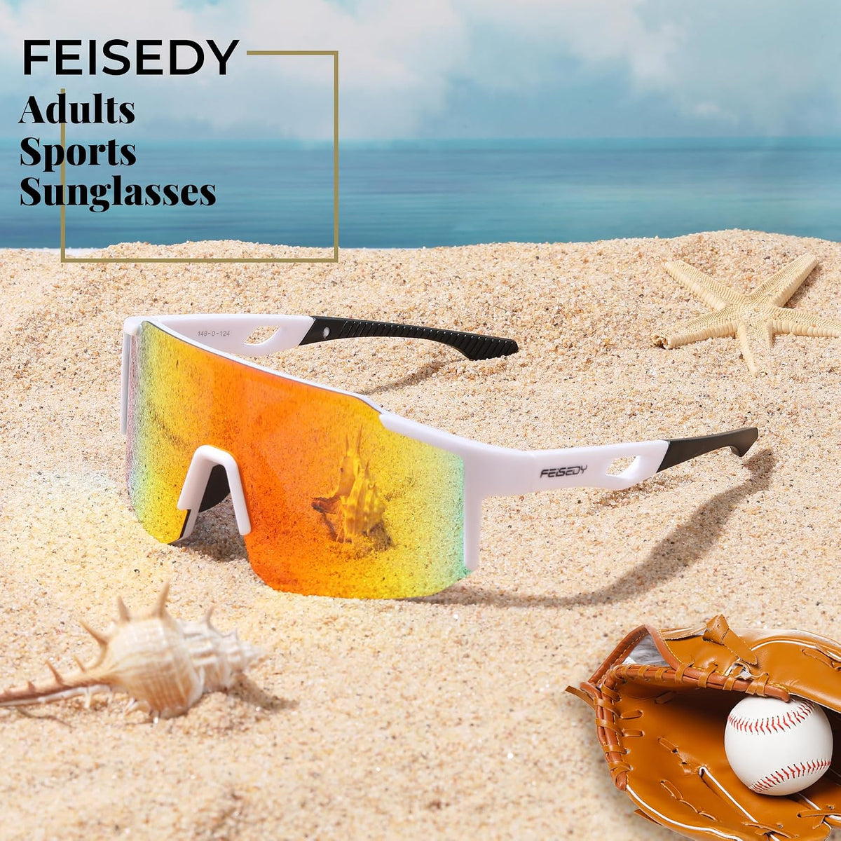 ÉÌƷͼƬ 72 | B0DTYL7JBV | FEISEDY Sports Sunglasses for Men, Women and Teens - Baseball, Biking, Cycling UV400 Protection B2388