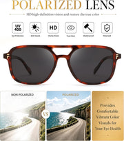 ÉÌƷͼƬ 25 | B0H2V9BFS5 | FEISEDY Retro Polarized Aviator Square Sunglasses for Women Men UV400 B0357