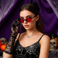 商品图片 82 | B0DMN6519L | FEISEDY Retro Oval Cat Eye Sunglasses for Women 90s Narrow Lightweight Shades Y2k Trendy Sunnies B0257