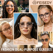 ÉÌƷͼƬ 10 | B0GT2R9GP7 | FEISEDY Photochromic Blue Light Blocking Glasses Fashion Women Men B1238