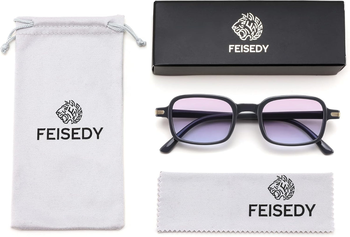 ÉÌƷͼƬ 28 | B0H1B921MS | FEISEDY Trendy Rectangle Sunglasses Womens Mens Narrow Square Shades B0449