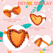 ÉÌƷͼƬ 11 | B0CDXC8YD5 | FEISEDY Heart Shaped Sunglasses for Women, Trendy Diamond Love Eyeglasses Fashion, Crystal Trim Jeweled Frame Party B2318