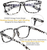 ÉÌƷͼƬ 20 | B07Z19XLDT | FEISEDY Vintage Reading Blue Light Blocking Glasses Women Men Reader Spring Hinge Glasses B2519