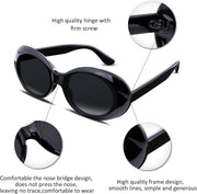 ÉÌƷͼƬ 24 | B074H8KFSZ | FEISEDY Sunglasses White Oval Clout Goggles for Women Men Retro Round Trendy Rimmed Clueless Costume Frame B2253