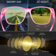 ÉÌƷͼƬ 28 | B0DJS7NVNT | FEISEDY Night Vision Driving Glasses Anti Glare Fit Over Glasses for Men Women Polarized Nighttime B0250