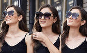 ÉÌƷͼƬ 101 | B08HVPGJW5 | FEISEDY Sunglasses Womens Trendy, Oversized Square Shades, Pearl Inlay Cat Eye Frame UV400 Protection B2625