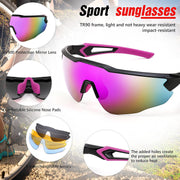 ÉÌƷͼƬ 27 | B0B2WDLNDM | FEISEDY Sports Sunglasses, with 5 Lenses for Men Women, TR90 Lightweight, Baseball Cycling Motorcycle Running Golf B2940